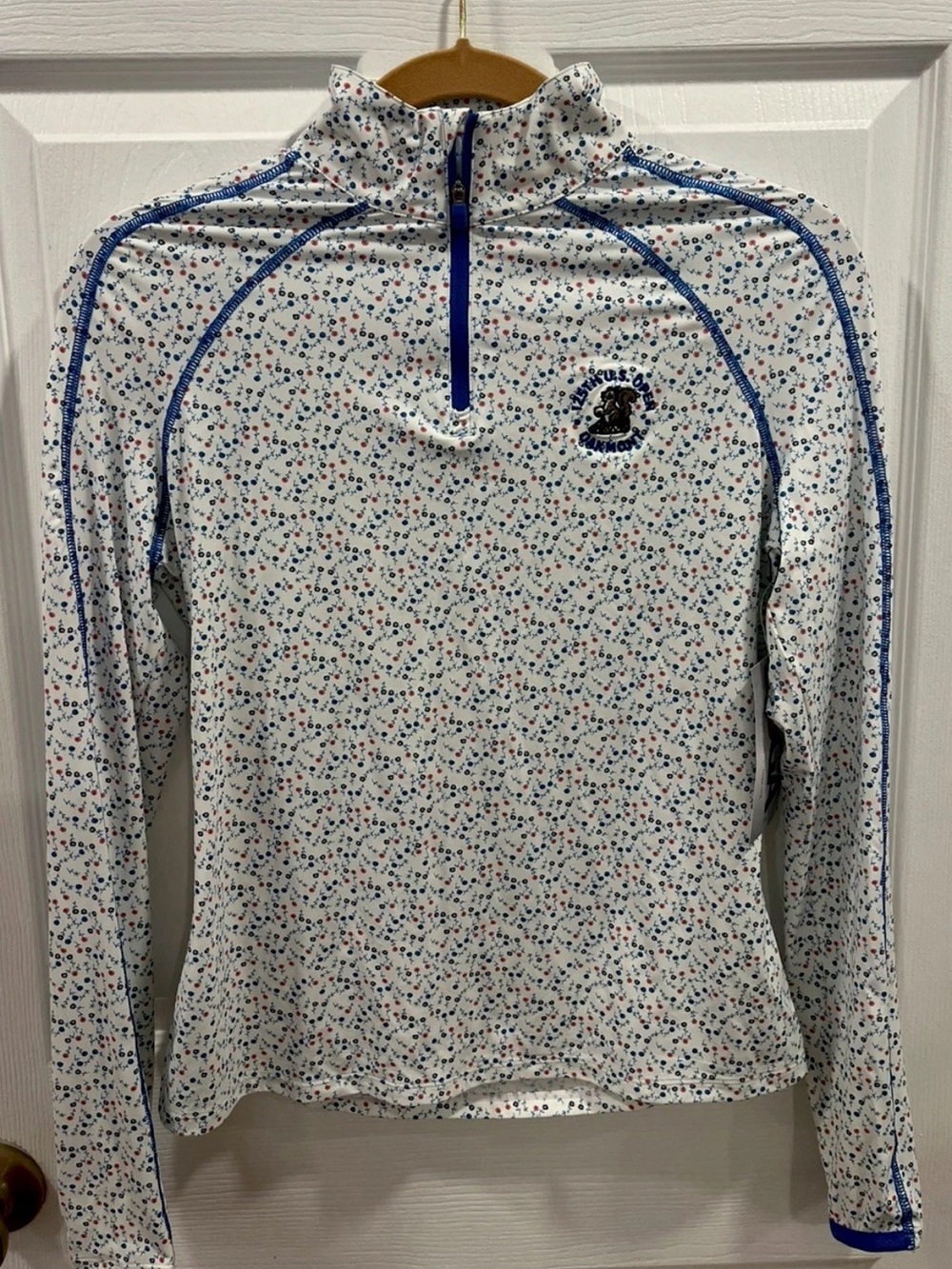 NWT G/FORE 125th U.S. Open Oakmont Women's Floral 1/4 Zip Golf Pullover Size S